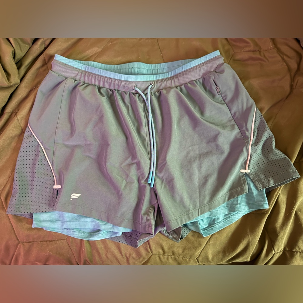 Men’s Fabletics  Light Blue running Shorts